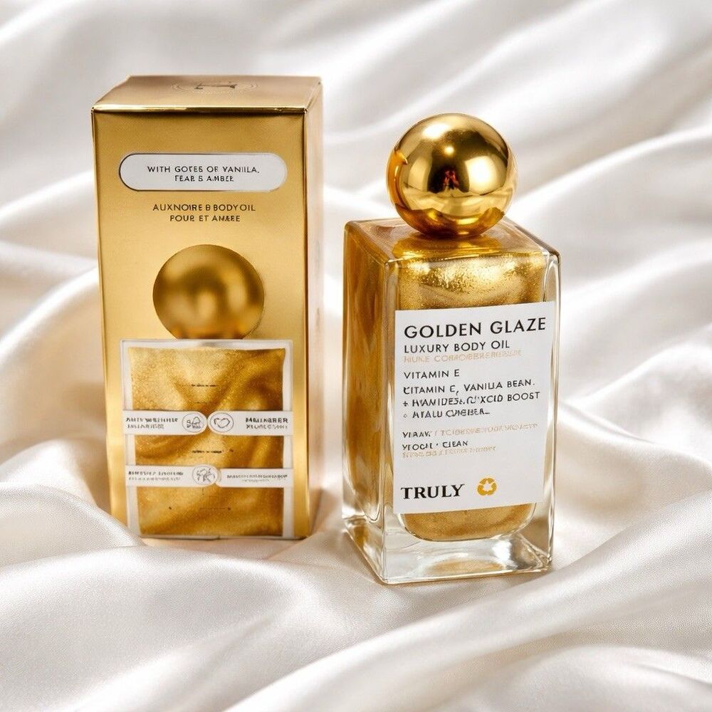 NIB Truly Beauty Golden Glaze Luxury Body Oil Shimmer 3.1oz Full Size